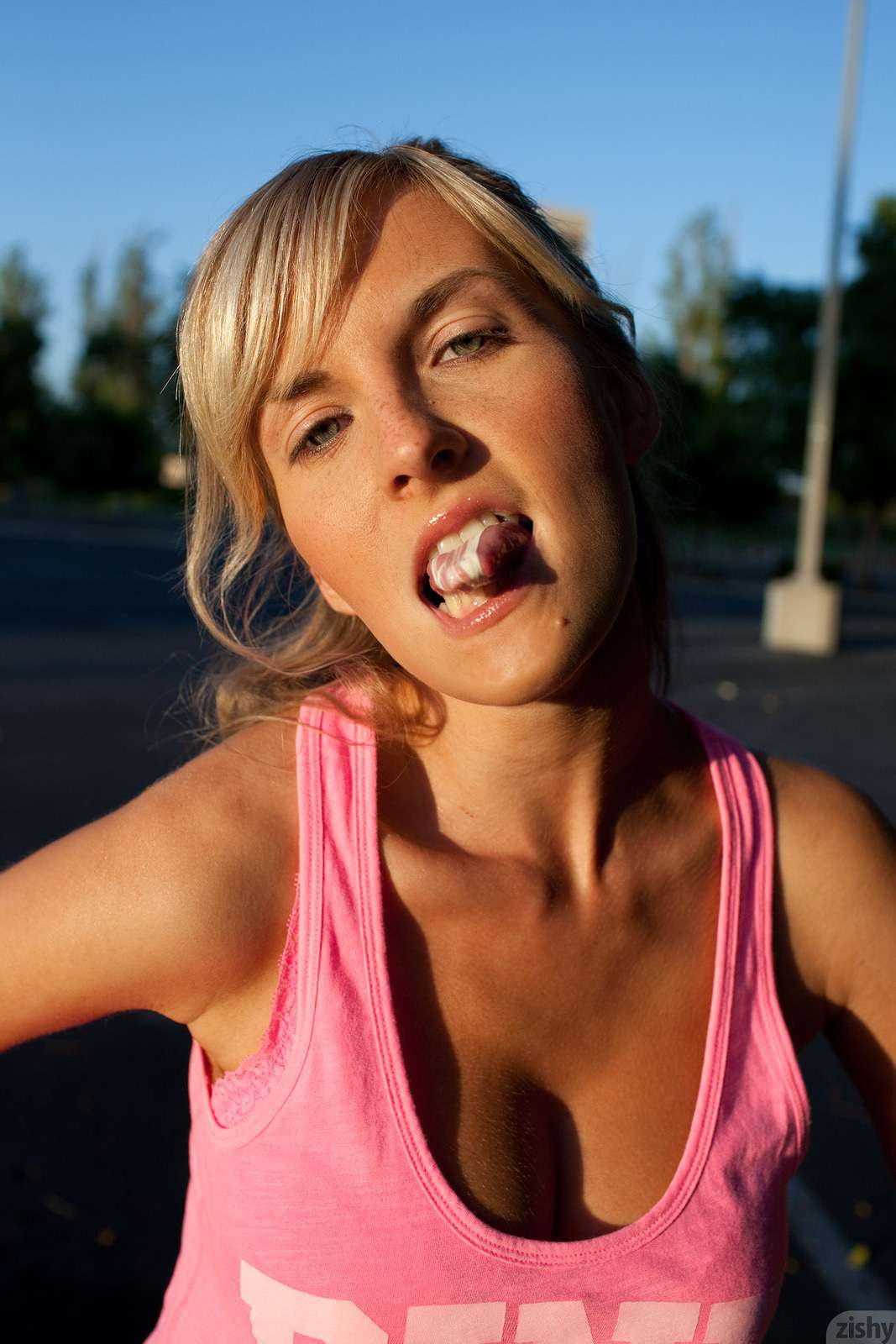 Marketa pechova and a pink sunset